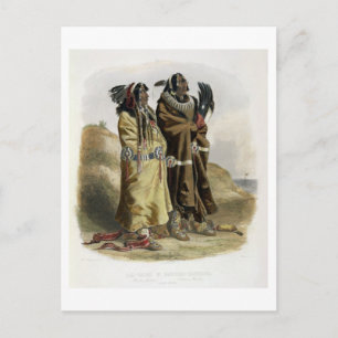 Carte Postale Sih-Chida et Mahchsi-Karehde, Indiens mandans, pla