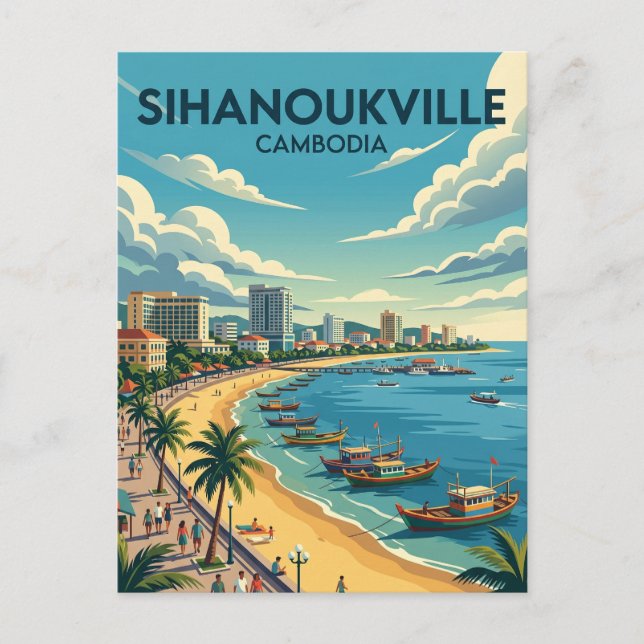 Carte Postale Sihanoukville Cambodge (Devant)