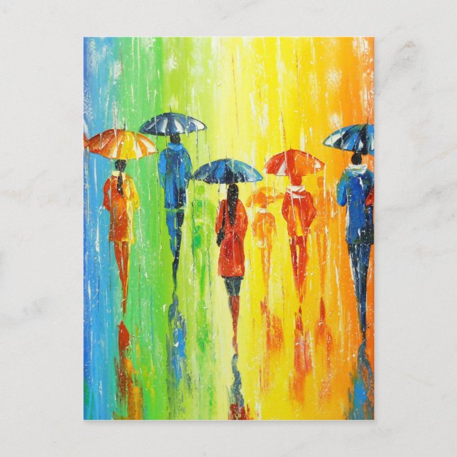 Carte Postale S'il pleut , alors un brillant (Devant)