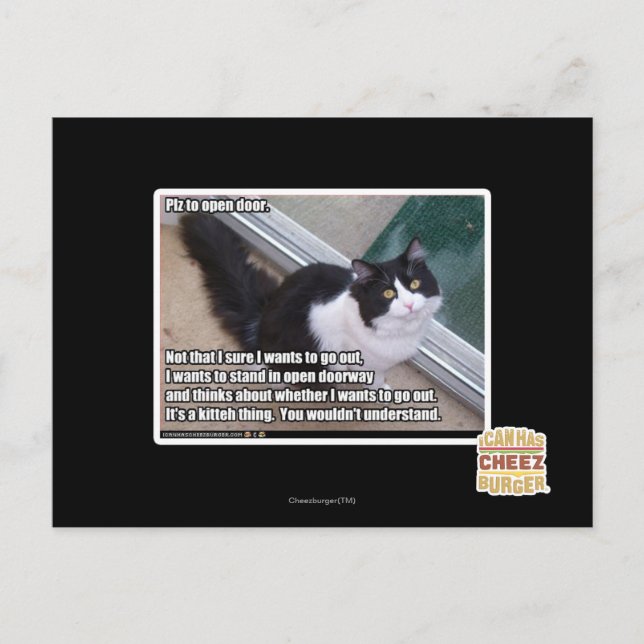 Carte Postale S'il vous plaît ouvrir la porte (Devant)