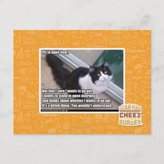 Carte Postale S'il vous plaît ouvrir la porte (Devant)