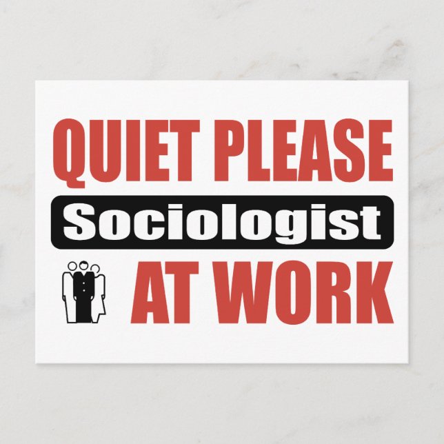 Carte Postale S'Il Vous Plaît Sociologue Au Travail (Devant)