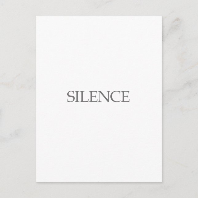 CARTE POSTALE SILENCE (Devant)
