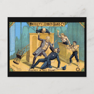 Carte Postale Silence devant les tribunaux