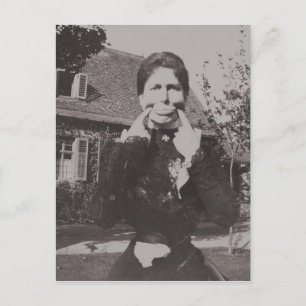 Carte Postale Silencieuse Victorian Era Photo Femme Faisant Un V