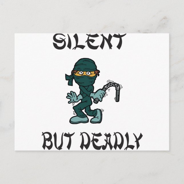 Carte Postale silencieux mais mortel Ninja Fart (Devant)