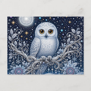 Carte Postale Silencieux salutations de la nuit hivernale