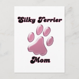 Carte Postale Silencieux Terrier Maman Pink Pawprint