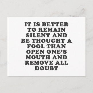 Carte Postale Silent Fool