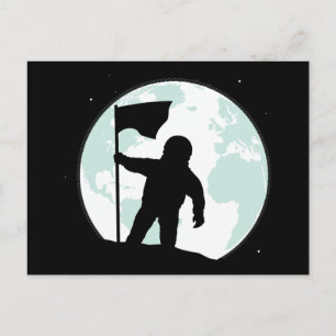 Carte Postale Silhouette, astronaute