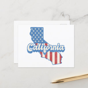 Carte Postale Silhouette California Stars & Stripes