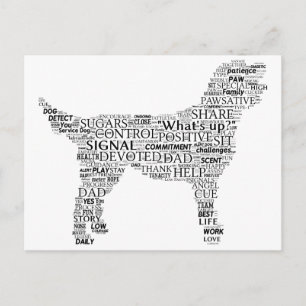 Carte postale Silhouette Cloud Labradoodle