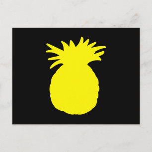 Carte Postale Silhouette d'ananas jaune