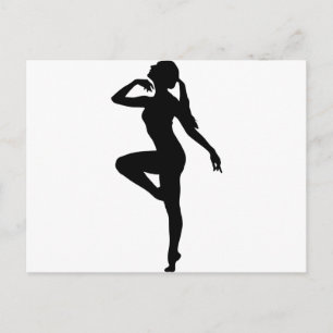 Carte Postale Silhouette de Ballet Dancer