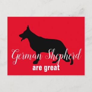 Carte Postale Silhouette de Berger Allemand