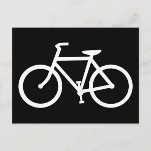 Carte Postale silhouette de bicyclette