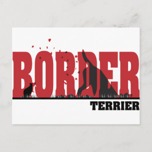 Carte Postale Silhouette de Border Terrier