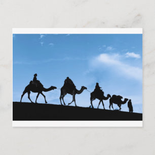 Carte Postale Silhouette de Camel Caravan