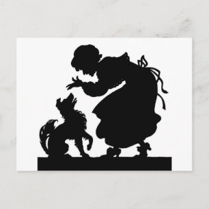 Carte Postale Silhouette de chien