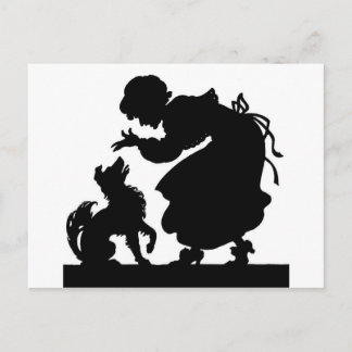 Carte Postale Silhouette de chien