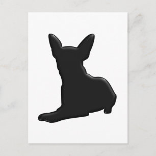 Carte Postale Silhouette de chiwawa de chien