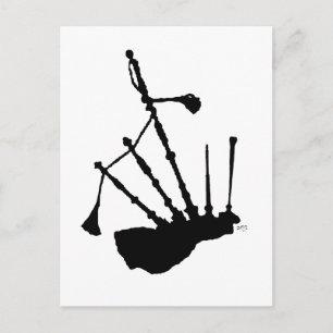 Carte Postale Silhouette de cornemuse