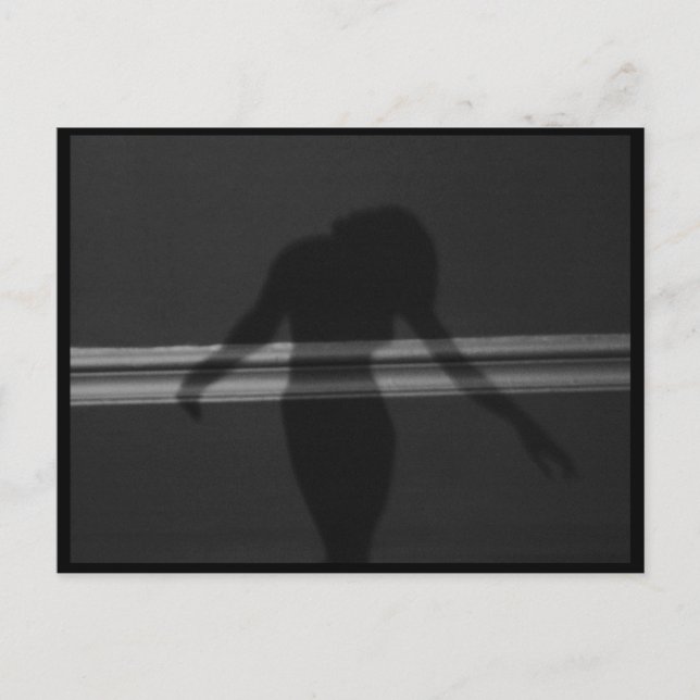 Carte Postale Silhouette de femme, ombre dansante, Art (Devant)
