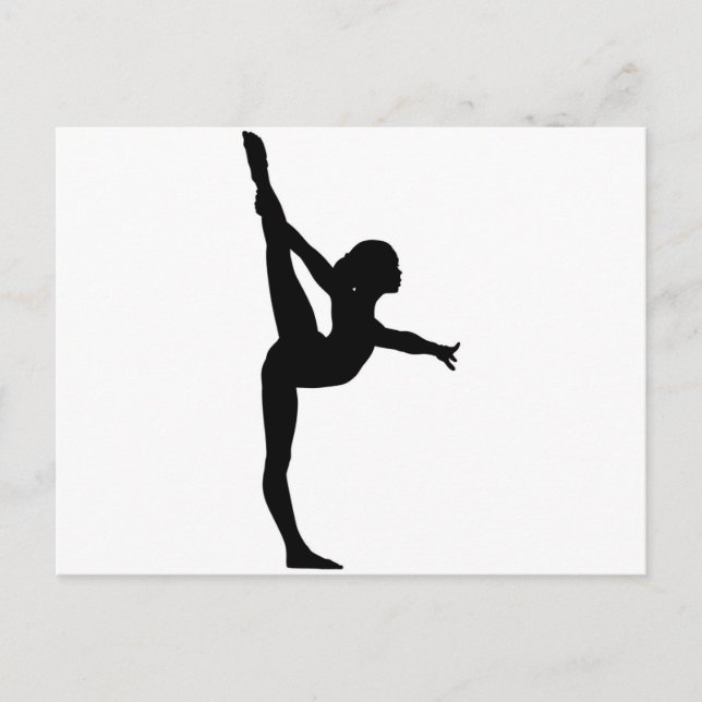 Carte Postale Silhouette de gymnaste (Devant)
