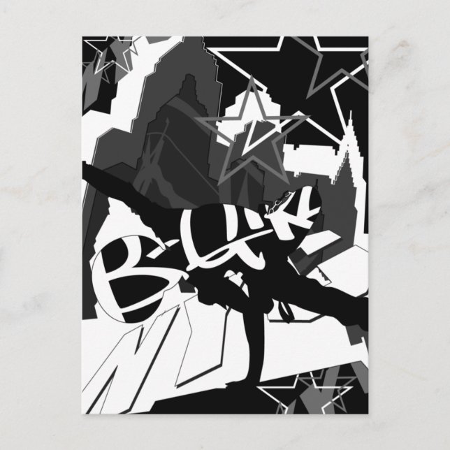 Carte postale Silhouette de la danseuse Girl Break (Devant)