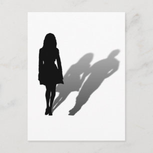 Carte Postale Silhouette de la femme disparue