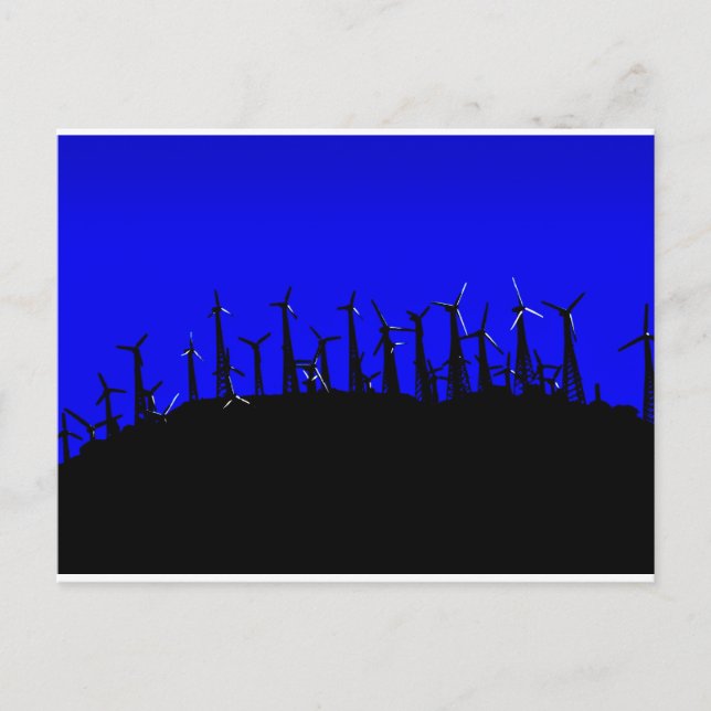 Carte Postale Silhouette de la ferme éolien Tehachapi (Devant)