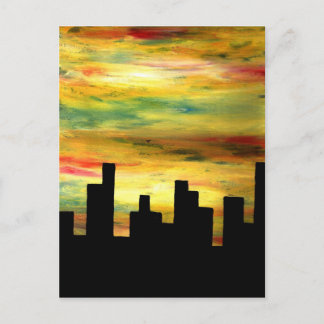 Carte Postale silhouette de la ville