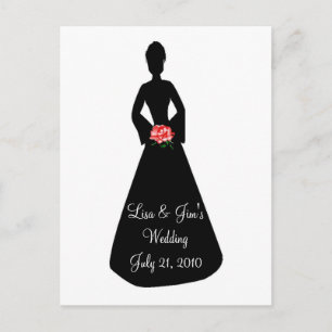 Carte Postale Silhouette de mariée