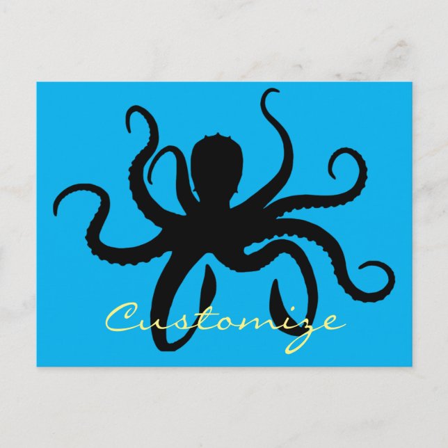 Carte Postale Silhouette de pieuvre Thunder_Cove (Devant)