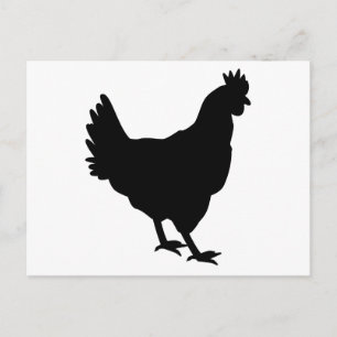 Carte Postale Silhouette de poulet