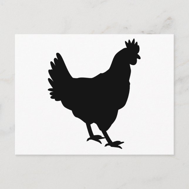 Carte Postale Silhouette de poulet (Devant)