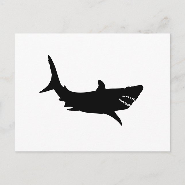 Carte Postale Silhouette de requin (Devant)