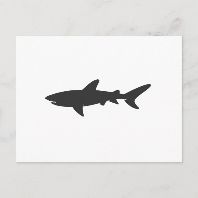 Carte Postale Silhouette de requin - Choisir la couleur arrière  (Devant)