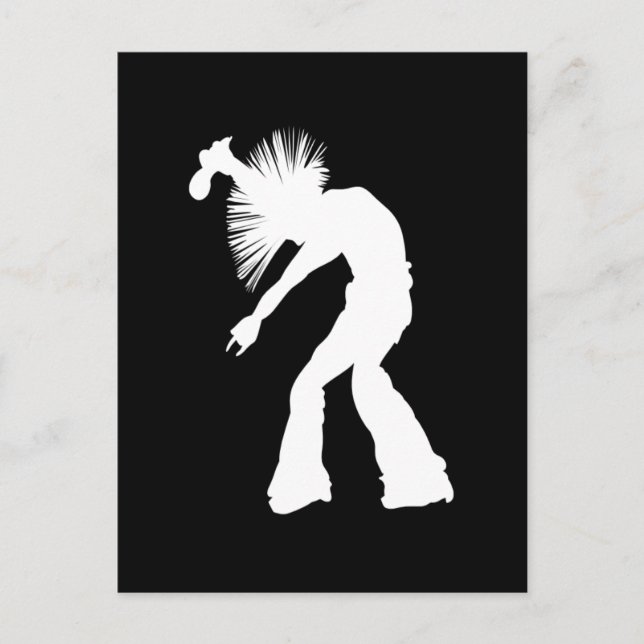 Carte Postale Silhouette de rockeur (Devant)