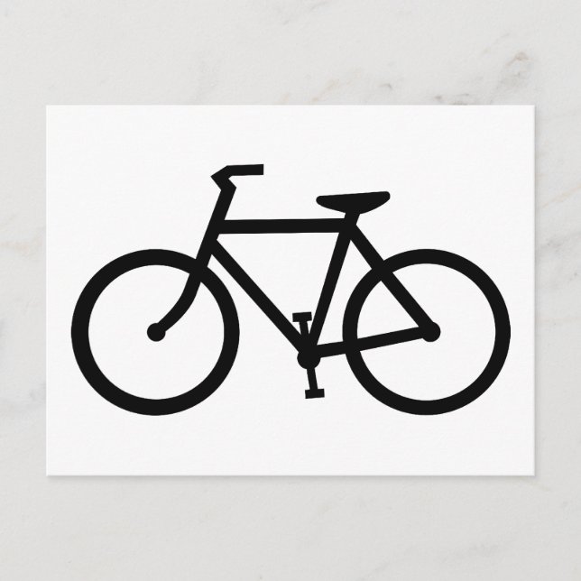 Carte Postale silhouette de vélo (Devant)