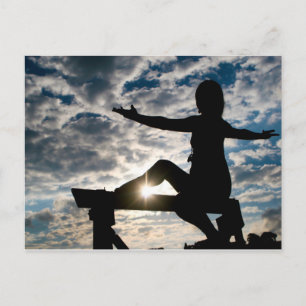 Carte Postale Silhouette de Yoga