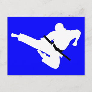 Carte Postale silhouette des arts martiaux