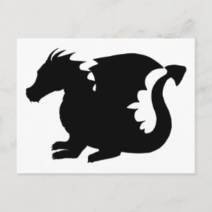 Carte Postale Silhouette dragon