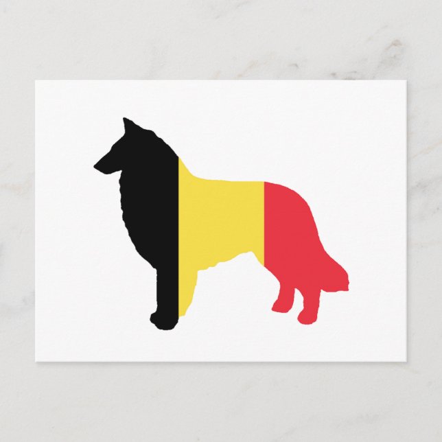 Carte Postale silhouette du drapeau belge tervuren (Devant)