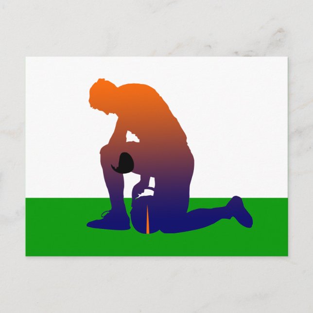 Carte Postale silhouette du footballeur (Devant)