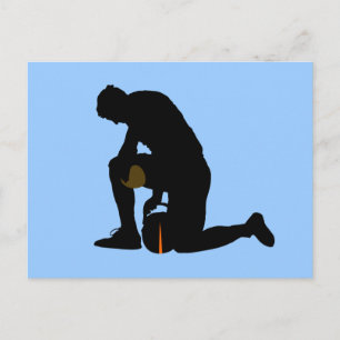 Carte Postale silhouette du footballeur