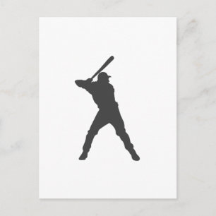 Carte Postale Silhouette du joueur de baseball