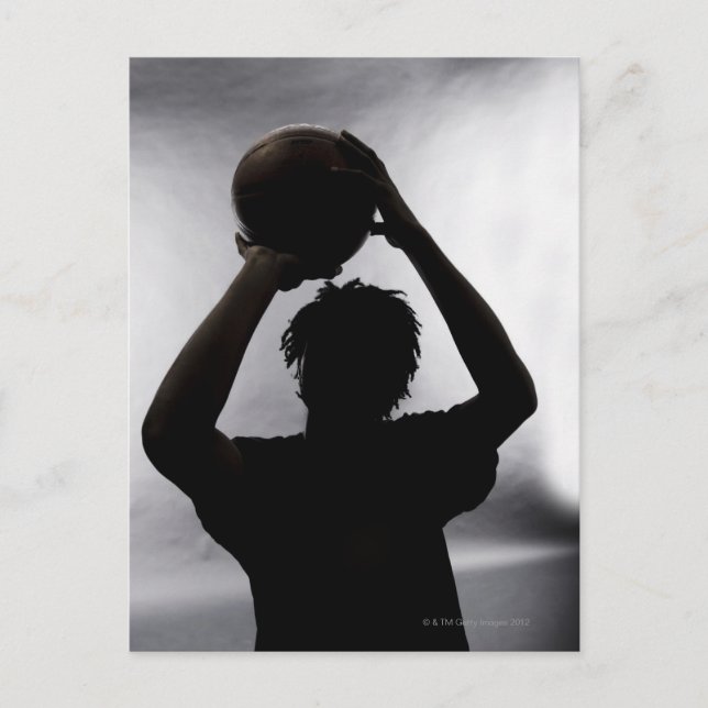 Carte Postale Silhouette du joueur de basket (Devant)