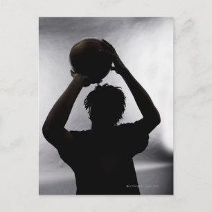 Carte Postale Silhouette du joueur de basket