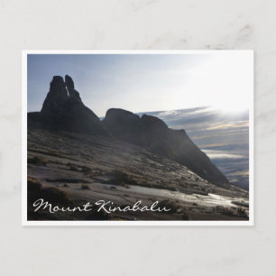 Carte Postale silhouette du mont Kinabalu